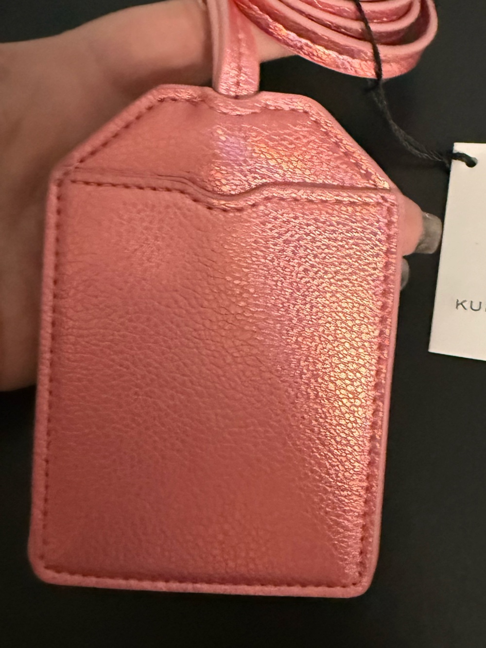 Kurt Geiger Rose Pink Leather card holder/Lanyard! NWB - Picture 4 of 5